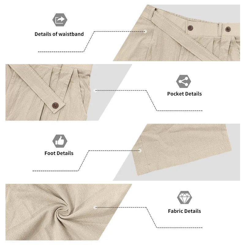 Men's Loose Fit Linen 2 Piece Outfit Solid Color Casual Long Sleeve Hooded Shirt & Long Pants Breathable Suit