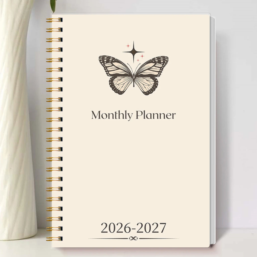 2026-2027 A5 Weekly & Monthly Planner – Jan 2026 to Dec 2027 Spiral Organizer with Calendar & Notes, School & Office Supplies
