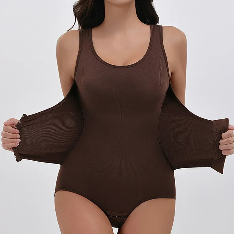 2025 New Bodysuit Shapewear with Zipper Belt Women Tummy Control Fajas Body Shaper Waist Trainer Slimming Cincher Corset Tops