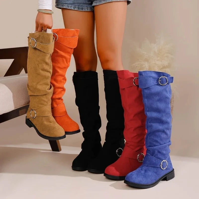 2025 autumn and winter new retro minimalist fashion boots fashionable and comfortable women's boots