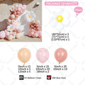 109PCS White Flower Daisy Theme Arch Garland Balloons Retro Pink Peach Latex Balloon Anniverary Kids Birthday Party Decor Gifts