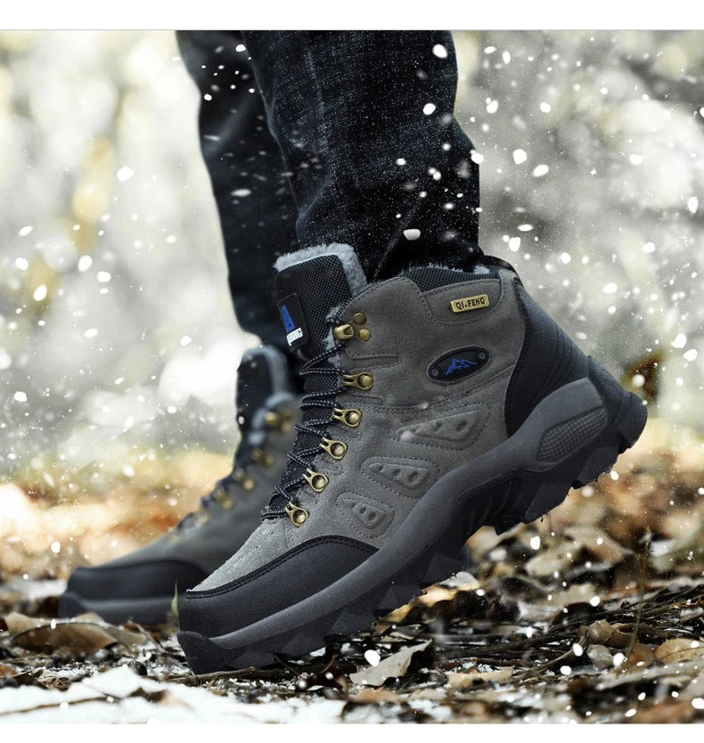 High-top Boots Men Comfortable Wear-resistant Anti-slip Breathable Hiking Boots Men Thick-soled Casual Sport Shoes Men