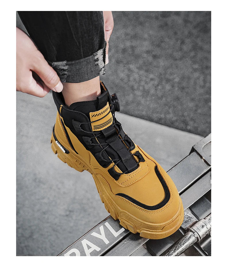 Boots Winter Mens Shoes Casual Cowboy Combat Tactical Motorcycle Chelsea Ankle Work Leather Outdoor Designer Luxury Hiking