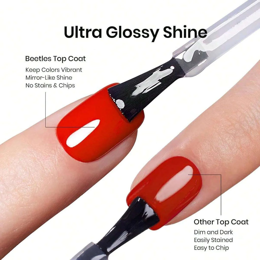 2pcs 8.5ml No Wipe Gel Top Coat And Base Coat Set Soak Off LED Clear Gel Base Top Gel Long Lasting Gel Polish Base &Top Coat Gel