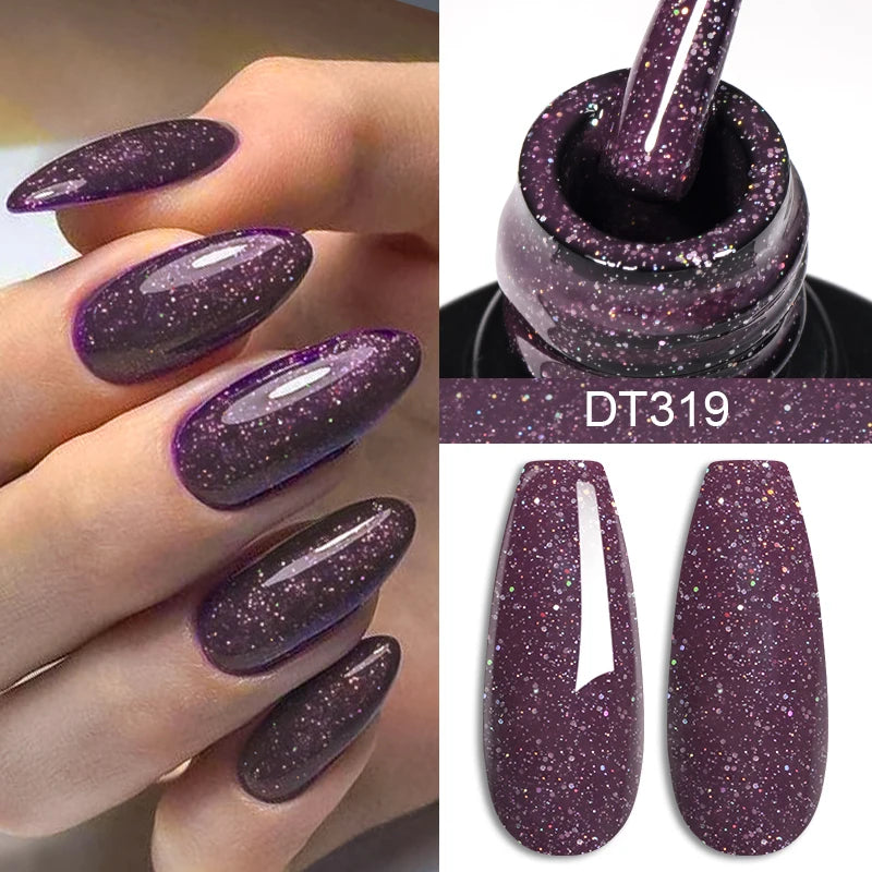 7ml Thermal Gel Nail Polish 3 Layers Temperature Color Changing Gel Winter Grey Semi Permanent Soak Off Nails Art UV Gel Varnish