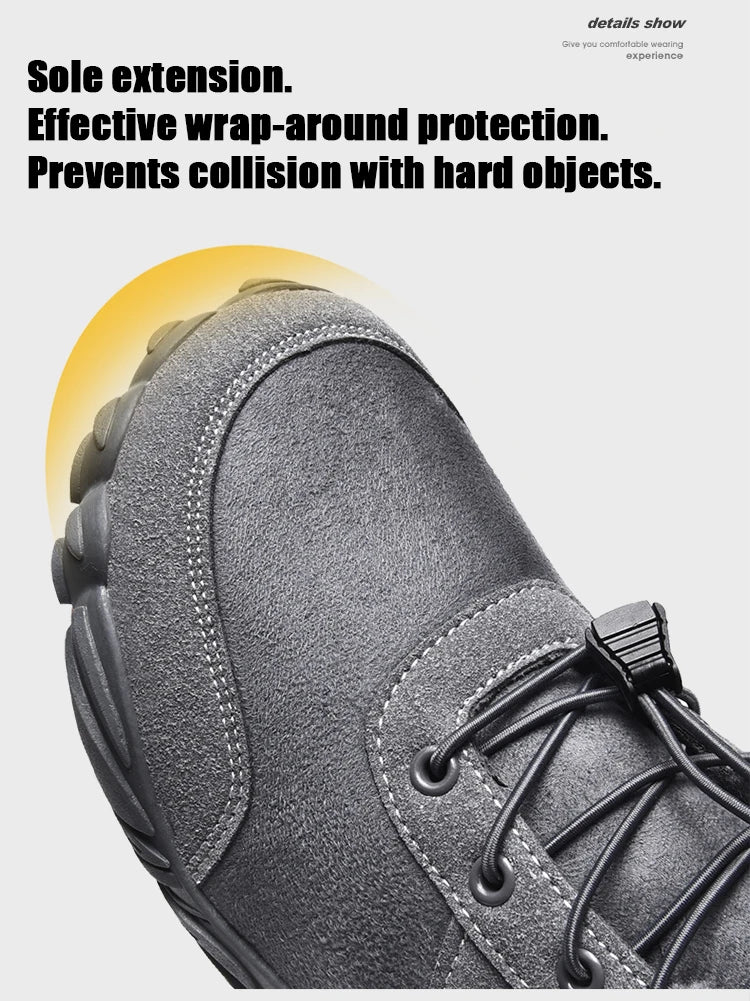 Boots Men's Non-Slip Casual Walking Shoes Wear-Resistant Mountain Hiking Sneaker Outdoor Winter Warm Cotton Shoes