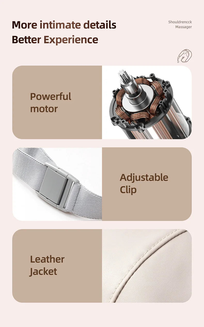 Neck Massager with Heat, Shoulder Massager, Shiatsu Neck and Back Massager, Muscle Pain Relief-Office, Home & Car