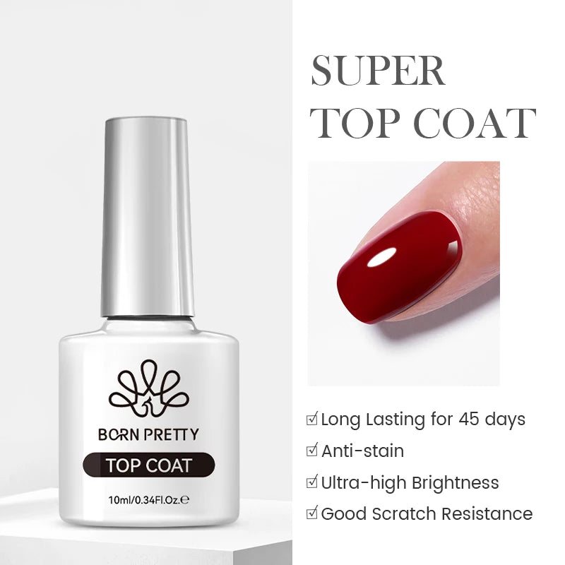 BORN PRETTY 10ml Gel Nail Polish Gel 130 Colors Semi Permanent Solid Nail Gel Varnish Soak Off UV Gel for Base Top Coat