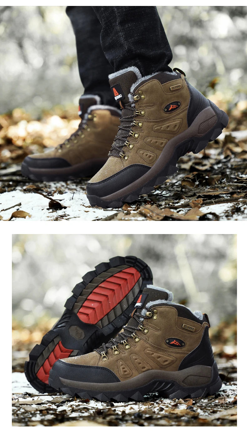 High-top Boots Men Comfortable Wear-resistant Anti-slip Breathable Hiking Boots Men Thick-soled Casual Sport Shoes Men
