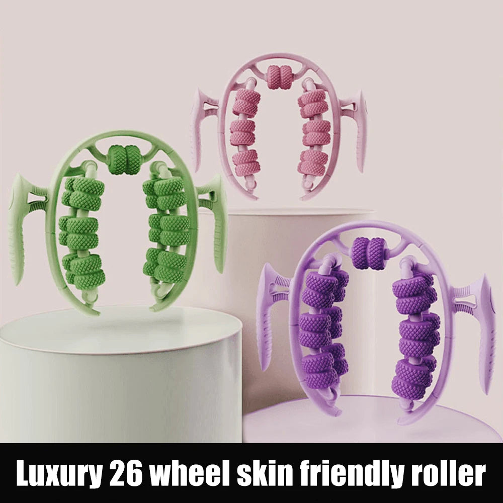 1pc Cellulite Roller for Thighs and Legs, 26 Wheels Roller for Legs Lymphatic Massage Clamp Shin Roller To Relieve Soreness