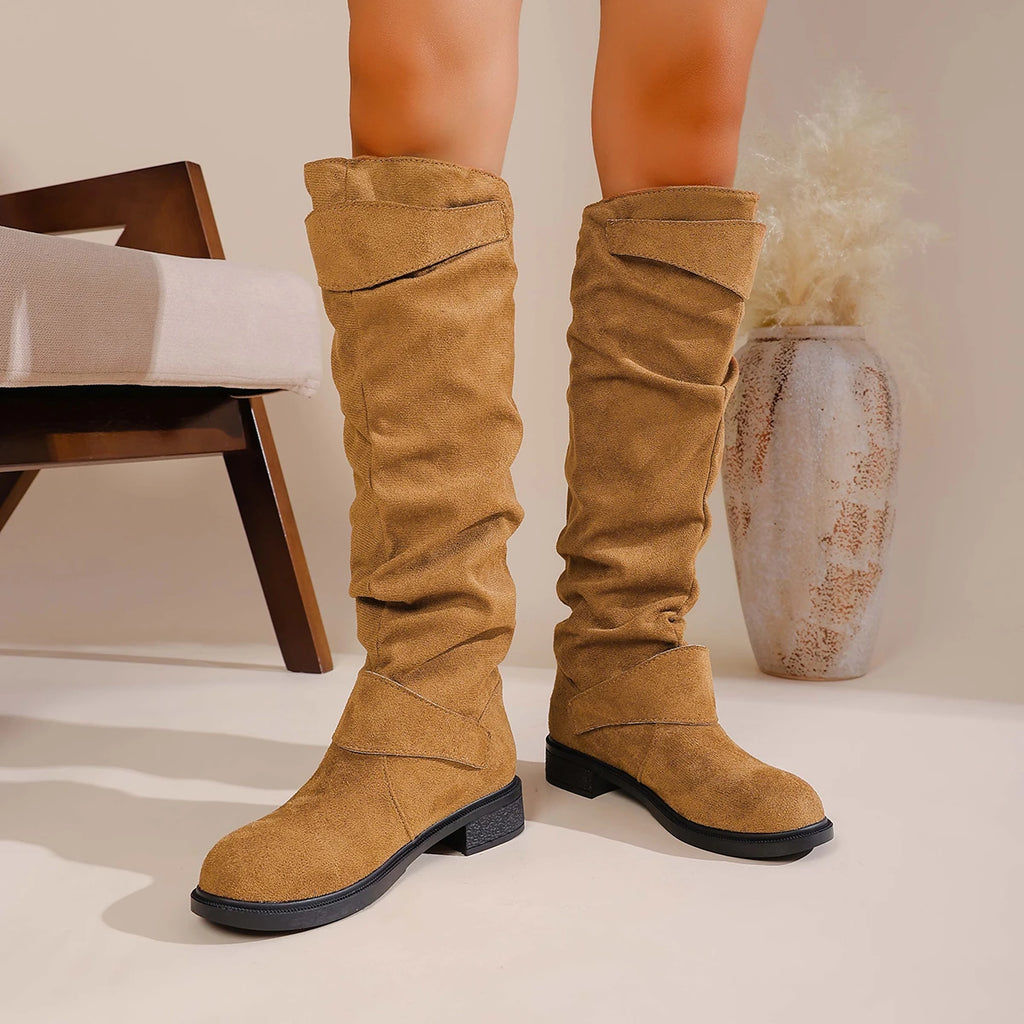 2025 autumn and winter new retro minimalist fashion boots fashionable and comfortable women's boots