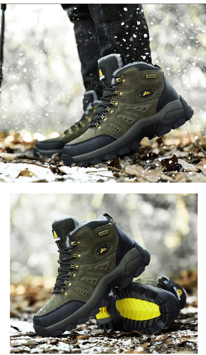 High-top Boots Men Comfortable Wear-resistant Anti-slip Breathable Hiking Boots Men Thick-soled Casual Sport Shoes Men
