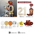 40PCS Cowboy Party Brown Cow Print Latex Balloon Garland Balloon Column Set Cowboy Tribe Theme Kid Birthday Party Decor Supplies