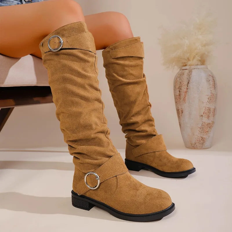 2025 autumn and winter new retro minimalist fashion boots fashionable and comfortable women's boots