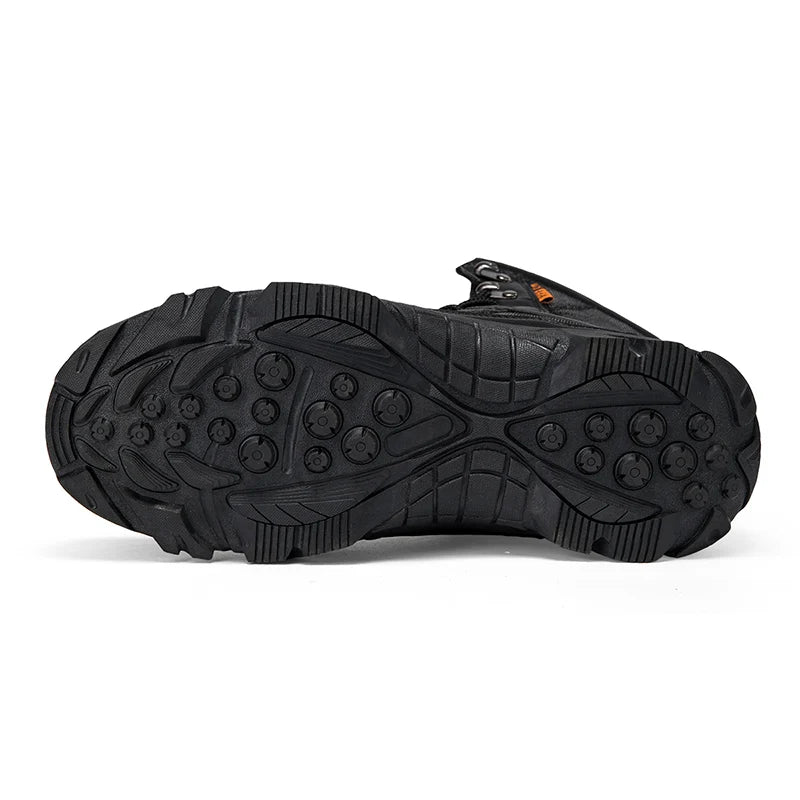 High-Top Anti-Smashing Work Boots Outdoor Waterproof Safety Shoes Steel Toe Non Slip Men's Boots Fashion Protective Men Shoes