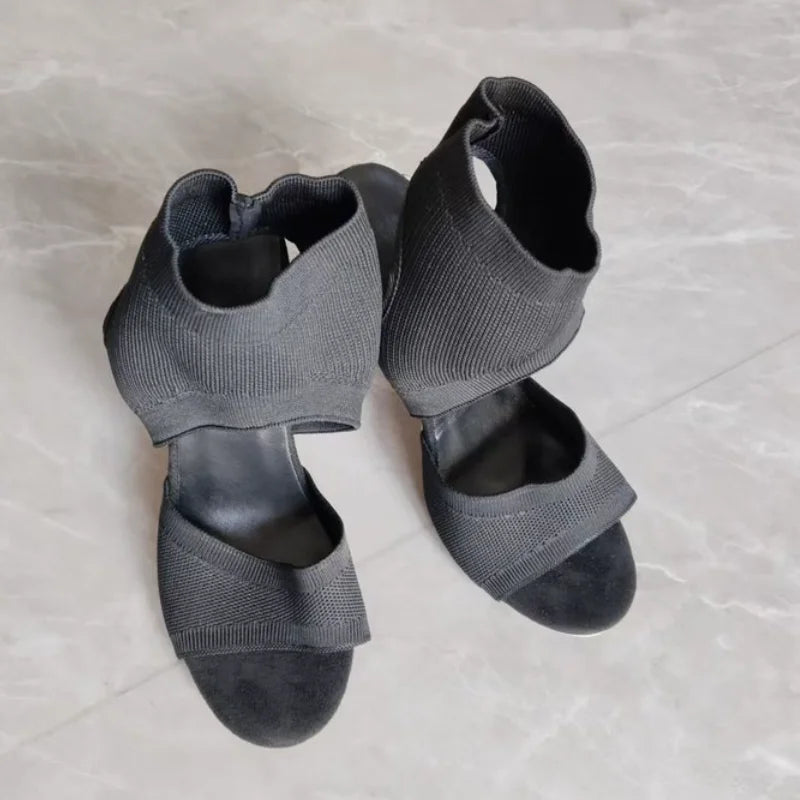 Women Sandals Summer Luxury Designer High Heels Sandals Sexy Fashion Breathable High Heels Shoes for Women Sandalias De Mujer