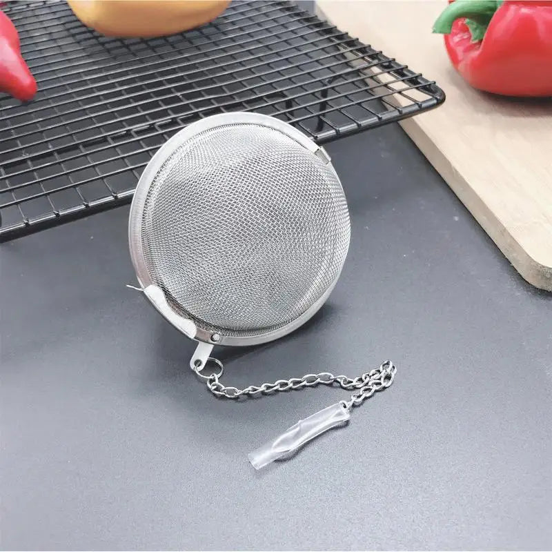 Tea Ball Stainless Steel Tea Infuser Stainless Steel Mesh Tea Ball Tea Strainers With Chain Seasoning Spices Strainers Filters