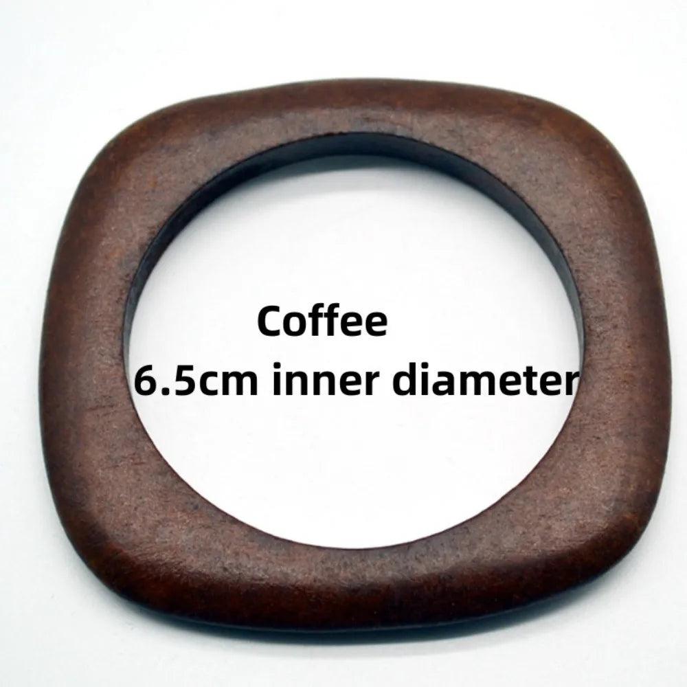 Elegant New Wide Wooden Bangles Round Geometric Square Bracelets Thick Women Bangles Girl Jewelry Accessories Girl Ladies Gift