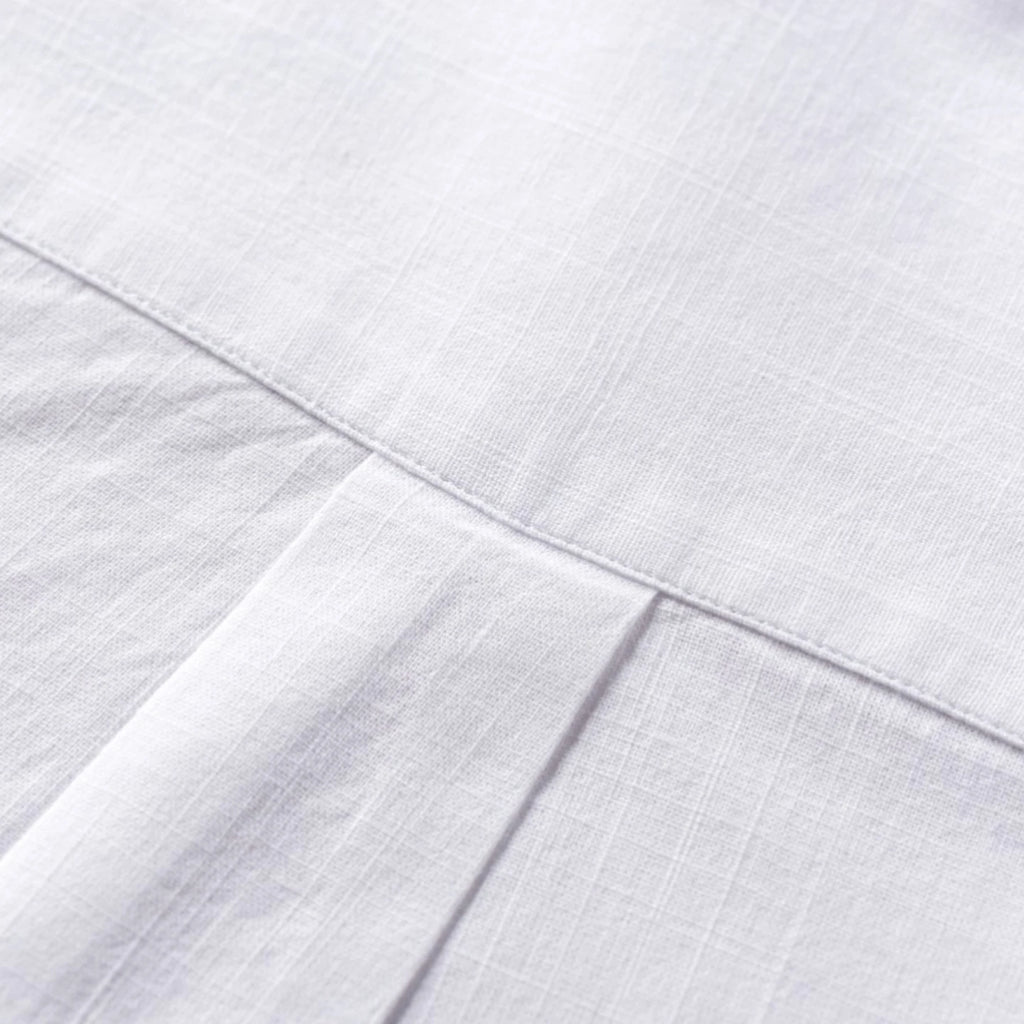 Premium Linen Long-Staple Cotton Shirt Men's Casual Long Sleeve Solid Color Breathable Slim Fit Business Social Blouse Tops