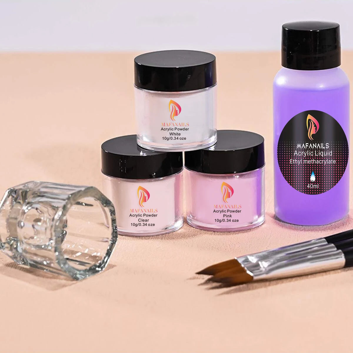 Crystal Powder Set Nail Acrylic Powder and Liquid Monomer Nails Art Decoration For Manicure Crystal Nail Glitter 3D Nail Tools