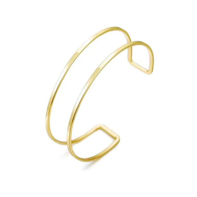 Fashion Wire Bangles Adjustable for Men Women Double Layer DIY Bangle Accessories Supplies Arm Cuff Upper Band Bracelet