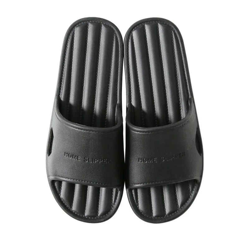 Men's Slippers Men's Summer Home Indoor Bath Non-Slip Home Bathroom Soft Bottom Home Couple Slippers Men's