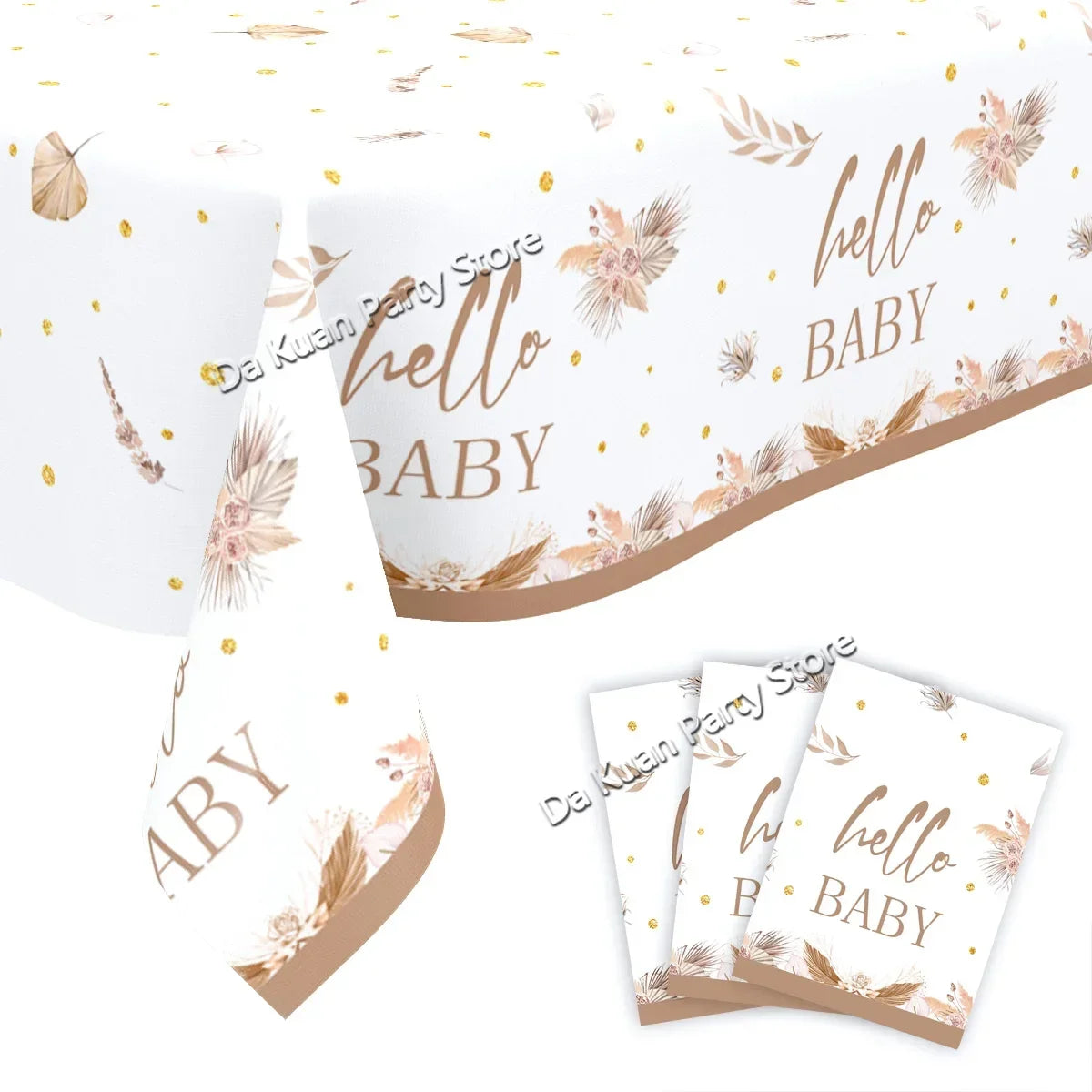 Welcome Hello Baby Girl Boy Banner Flags Garland Balloons for Baby Shower Birthday Gender Reveal Party Background Decoration
