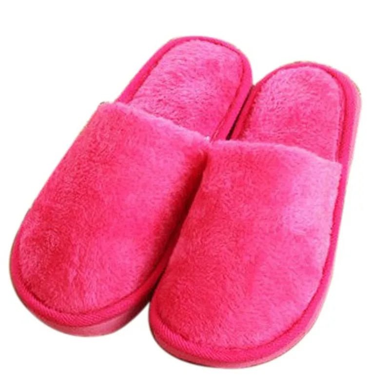 Soft Plush Cotton Cute Slippers Shoes Couple Unisex Non-Slip Floor Indoor Home Furry Slippers Women Shoes For Bedroom