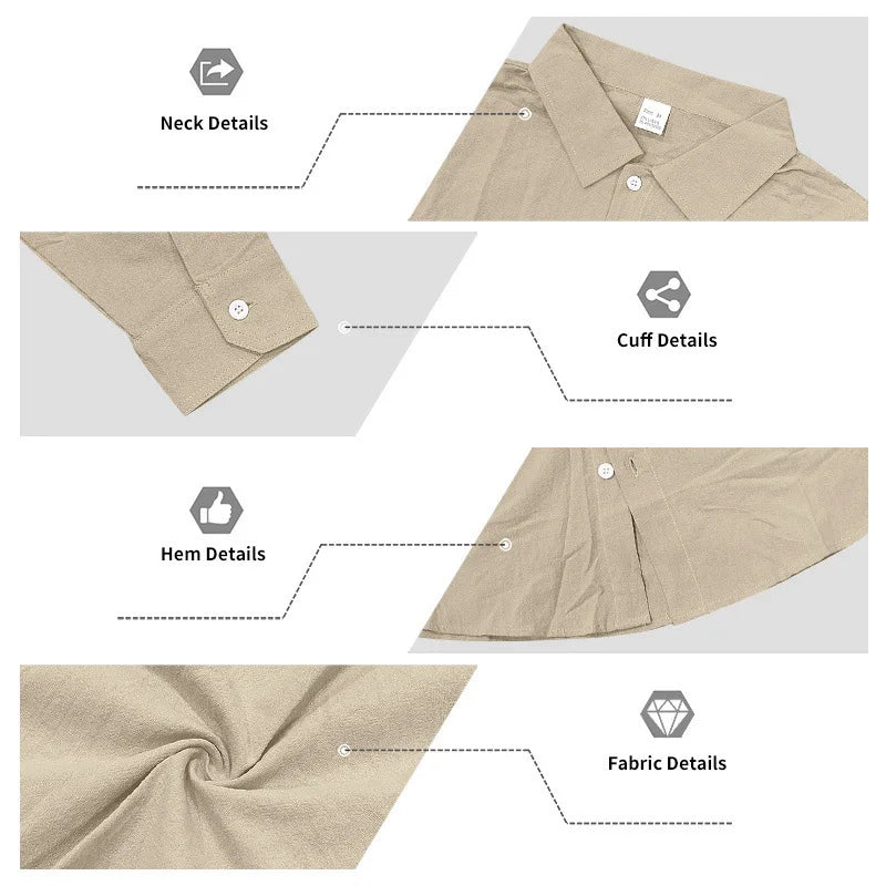 Men's Loose Fit Linen 2 Piece Outfit Solid Color Casual Long Sleeve Hooded Shirt & Long Pants Breathable Suit