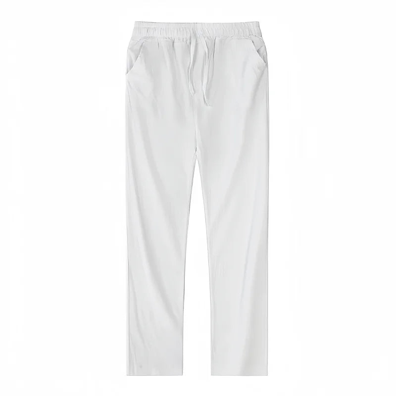 Boho Cotton Linen Pants for Men New Summer Lightweight Loose Fit Casual Sweatpants for Walking Jogger Trousers Work