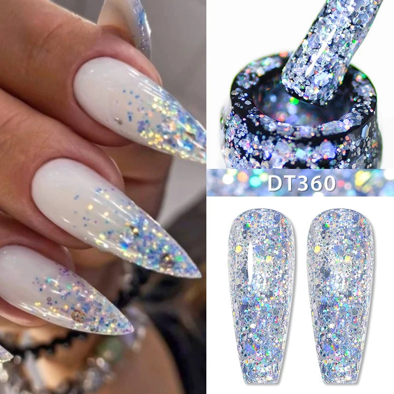7ml Thermal Gel Nail Polish 3 Layers Temperature Color Changing Gel Winter Grey Semi Permanent Soak Off Nails Art UV Gel Varnish