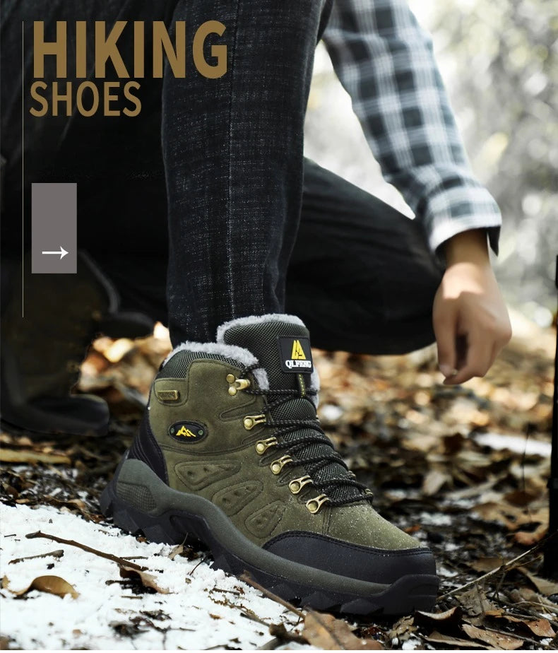 High-top Boots Men Comfortable Wear-resistant Anti-slip Breathable Hiking Boots Men Thick-soled Casual Sport Shoes Men