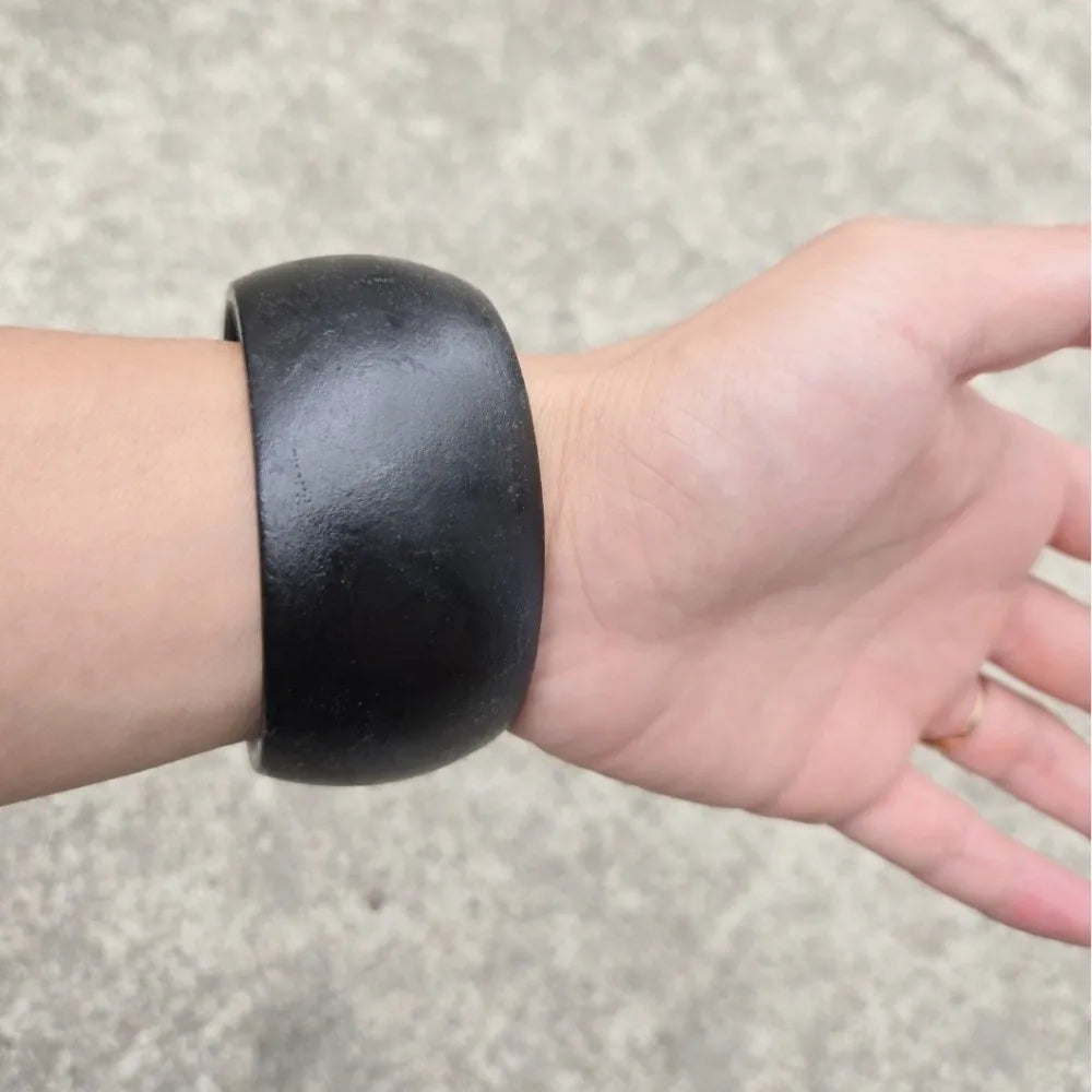 Elegant New Wide Wooden Bangles Round Geometric Square Bracelets Thick Women Bangles Girl Jewelry Accessories Girl Ladies Gift