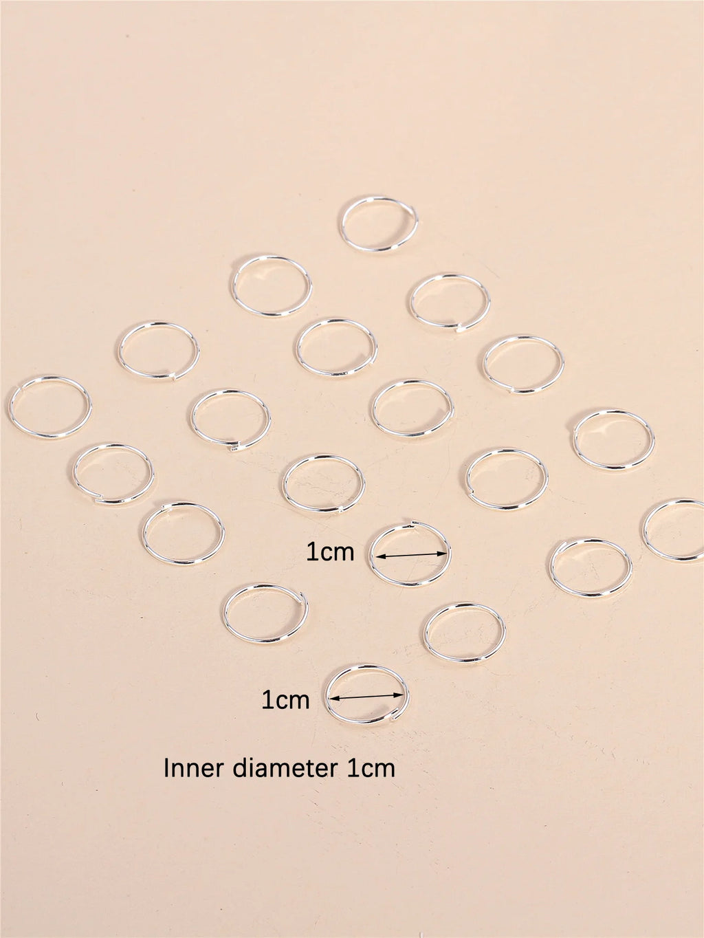 20PCS 10MM Hoop Nose Rings for Women Men Silver Gold Color Simple Classic Round Nose Rings