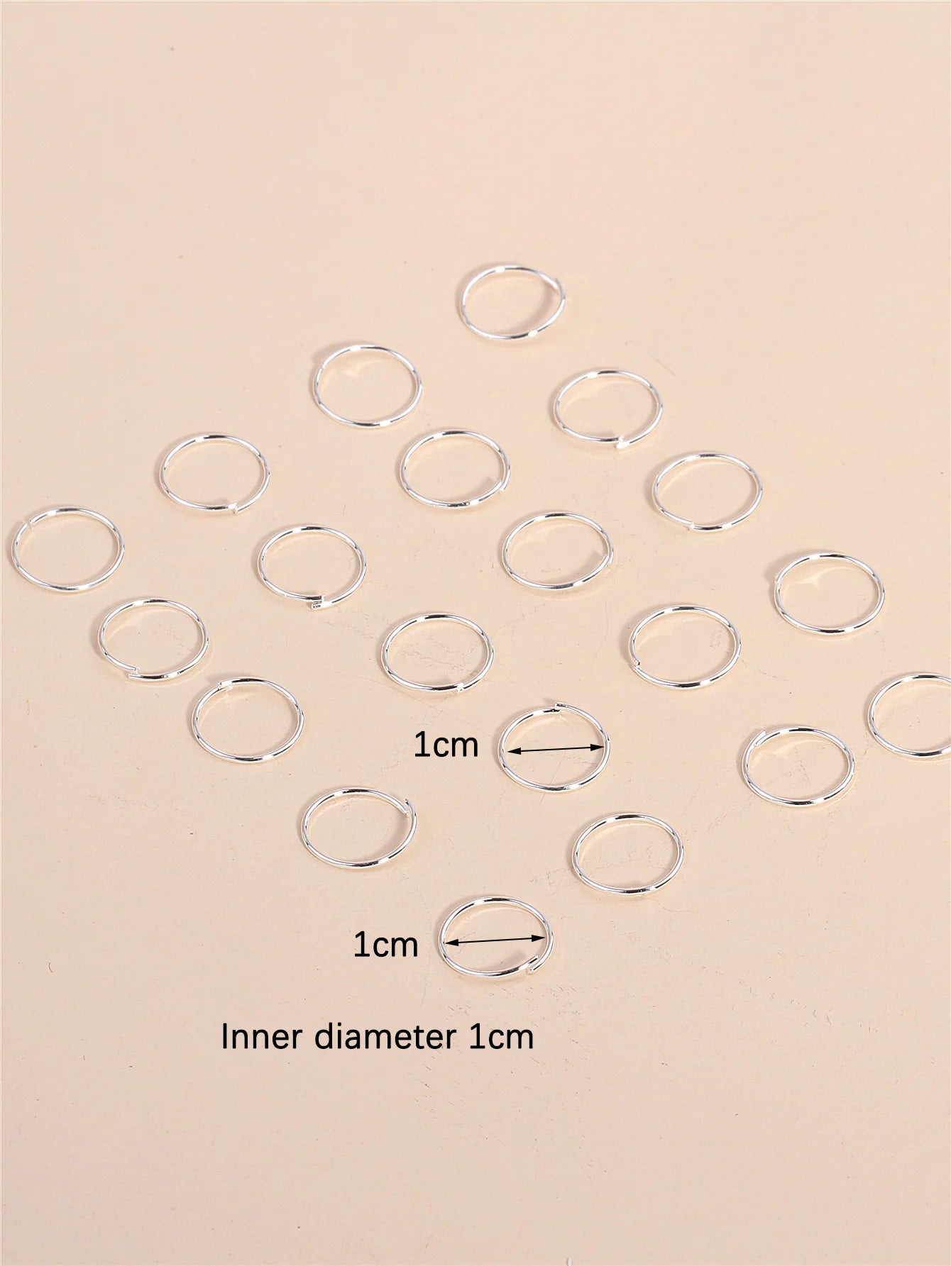 20PCS 10MM Hoop Nose Rings for Women Men Silver Gold Color Simple Classic Round Nose Rings
