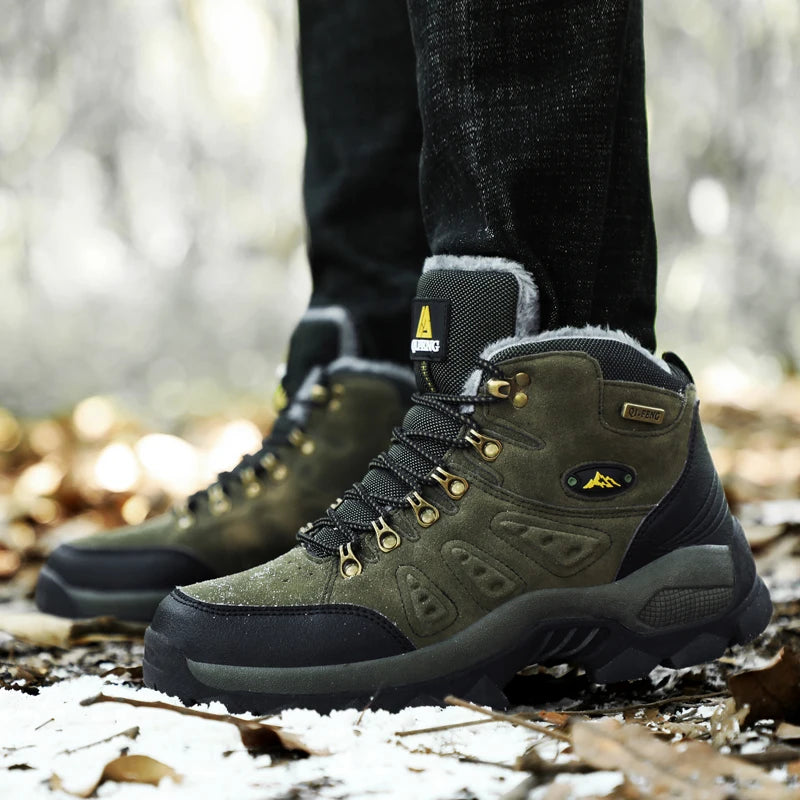 High-top Boots Men Comfortable Wear-resistant Anti-slip Breathable Hiking Boots Men Thick-soled Casual Sport Shoes Men