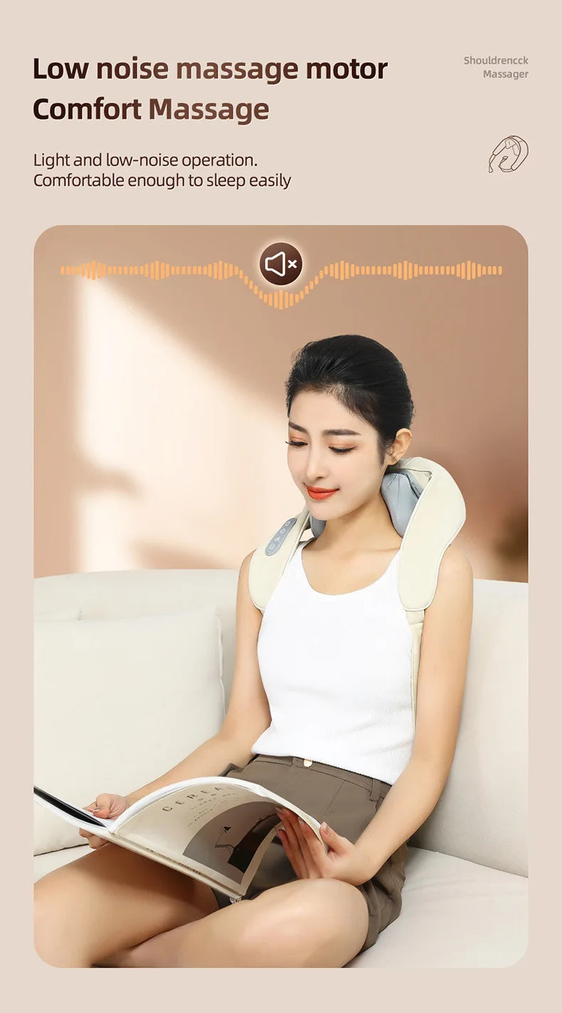 Neck Massager with Heat, Shoulder Massager, Shiatsu Neck and Back Massager, Muscle Pain Relief-Office, Home & Car