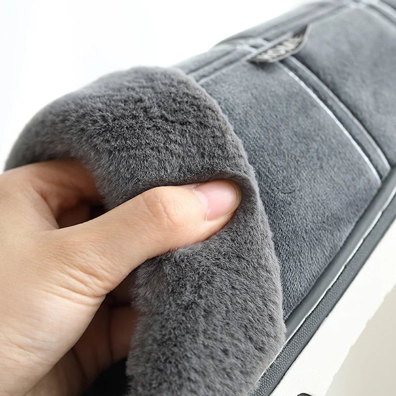 House Slippers for men Warm Memory Foam Soft Cushion Living Room Non Slip Indoor Comfortable Male Winter Bedroom Shoes Home ﻿