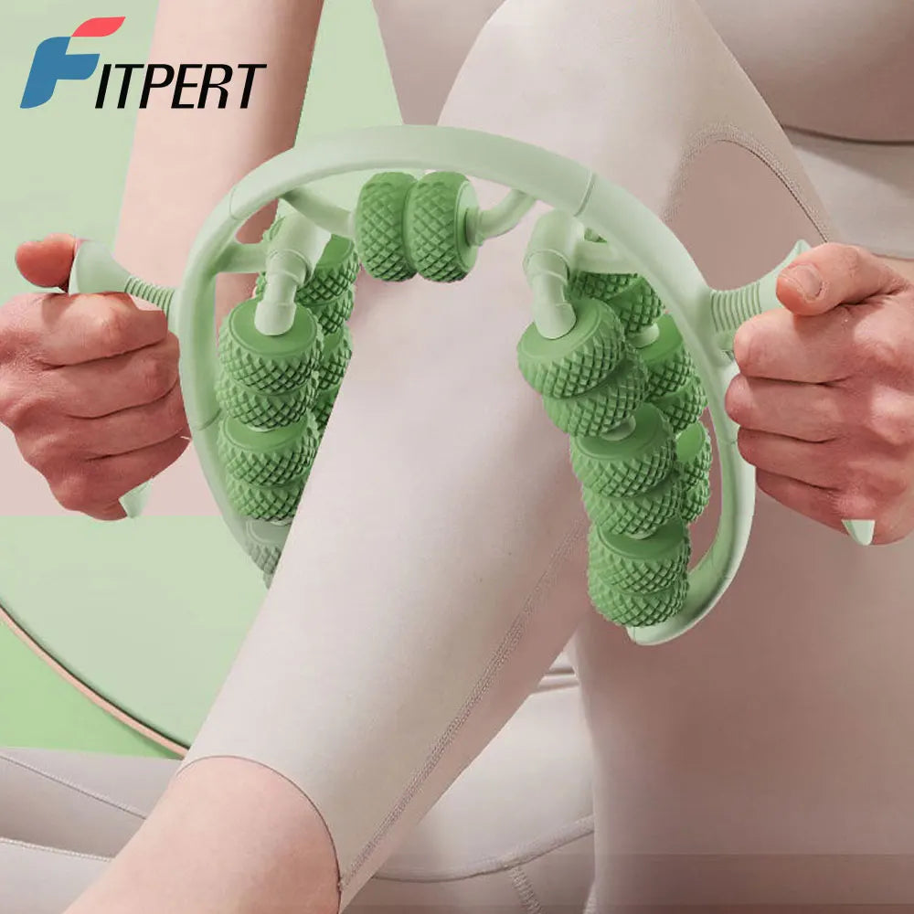 1pc Cellulite Roller for Thighs and Legs, 26 Wheels Roller for Legs Lymphatic Massage Clamp Shin Roller To Relieve Soreness
