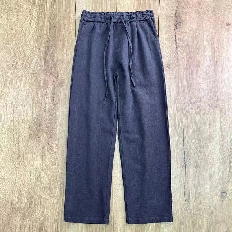 Boho Cotton Linen Pants for Men New Summer Lightweight Loose Fit Casual Sweatpants for Walking Jogger Trousers Work