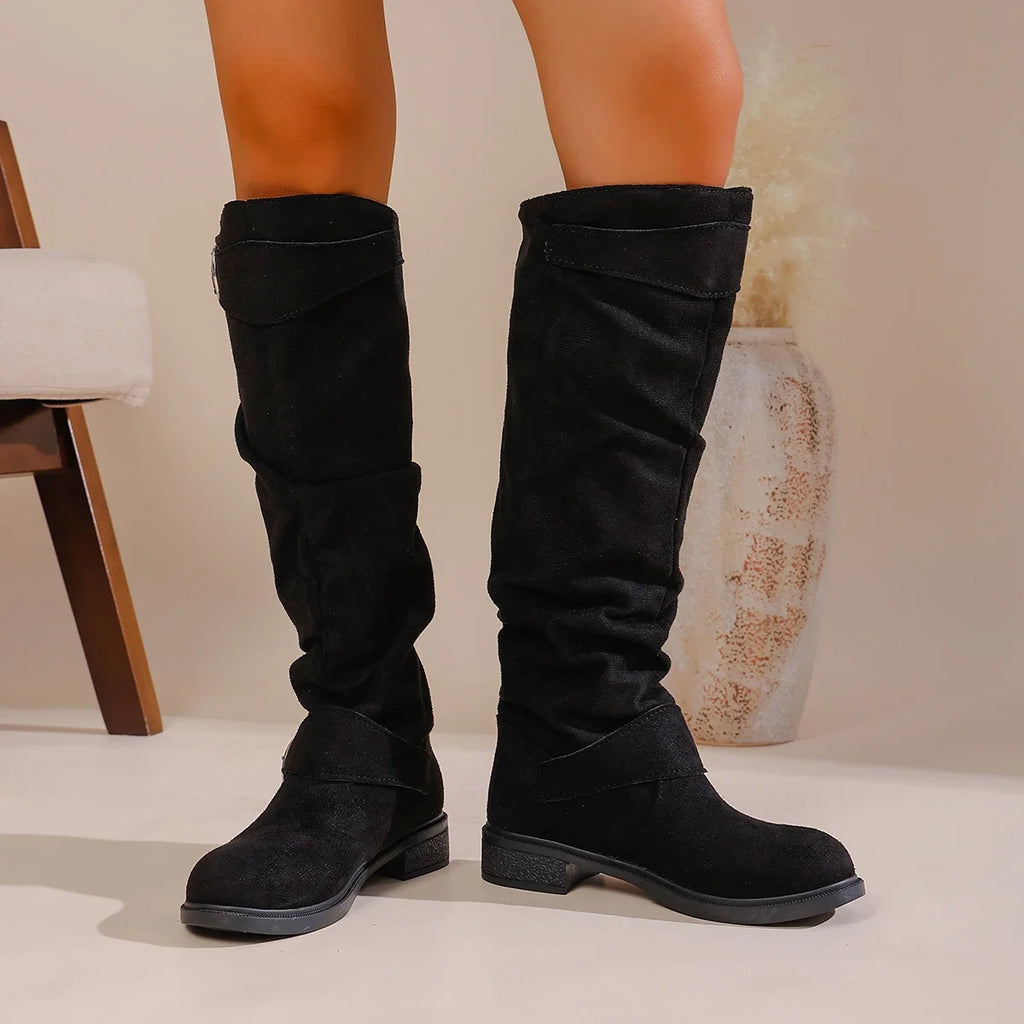 2025 autumn and winter new retro minimalist fashion boots fashionable and comfortable women's boots
