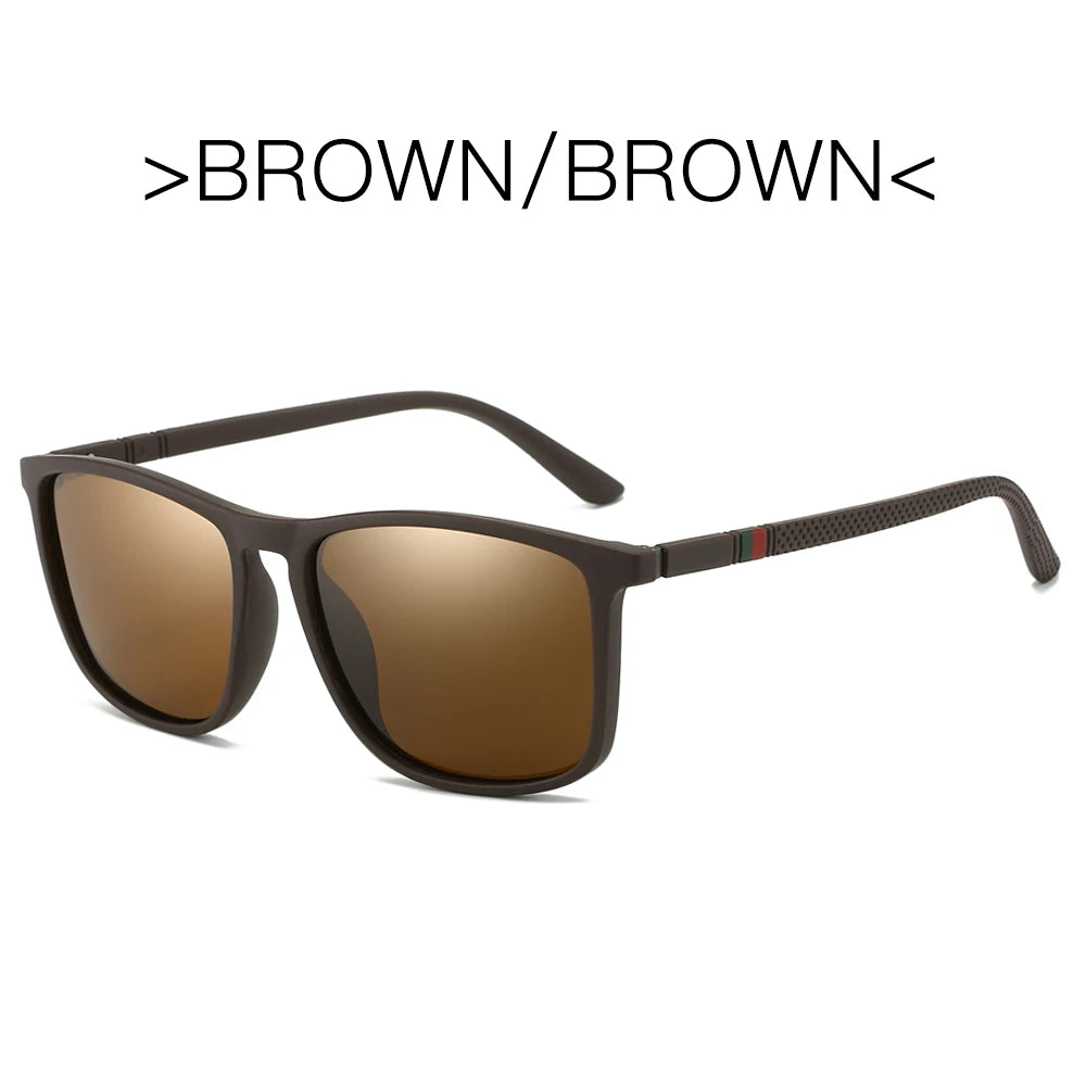 Sports Sunglasses for Men Polarized Comfortable Wear Square Sun Glasses Male Light Weight Eyewear Accessory with Origina UV400