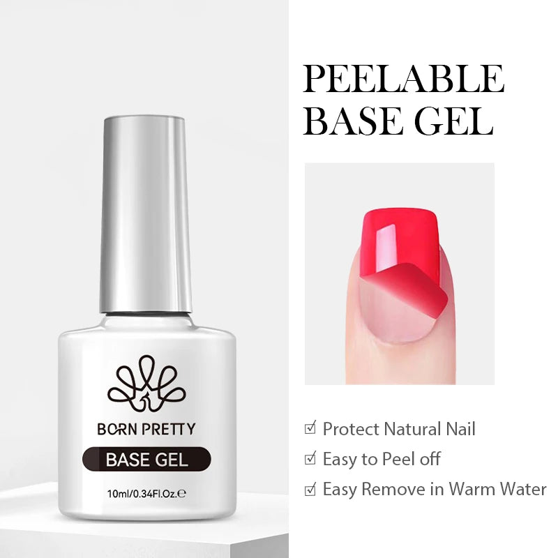 BORN PRETTY 10ml Gel Nail Polish Gel 130 Colors Semi Permanent Solid Nail Gel Varnish Soak Off UV Gel for Base Top Coat