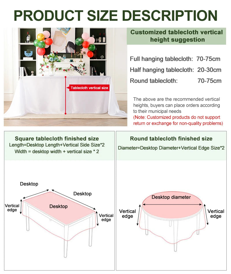 Wedding Tablecloth Rectangular Satin Table cloth Black Overlay Cover Champagne Table Cloth Party Dinner Banquet Decoration