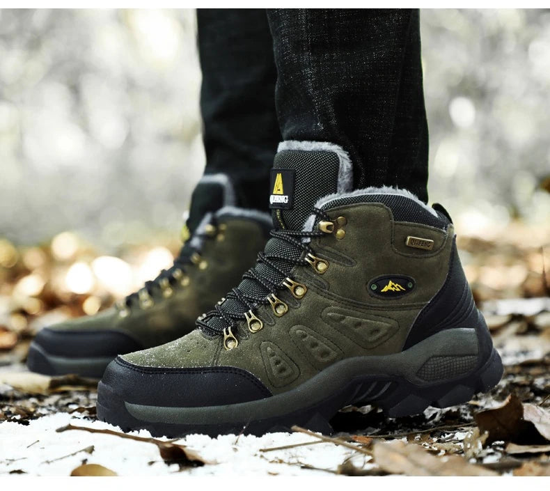 High-top Boots Men Comfortable Wear-resistant Anti-slip Breathable Hiking Boots Men Thick-soled Casual Sport Shoes Men