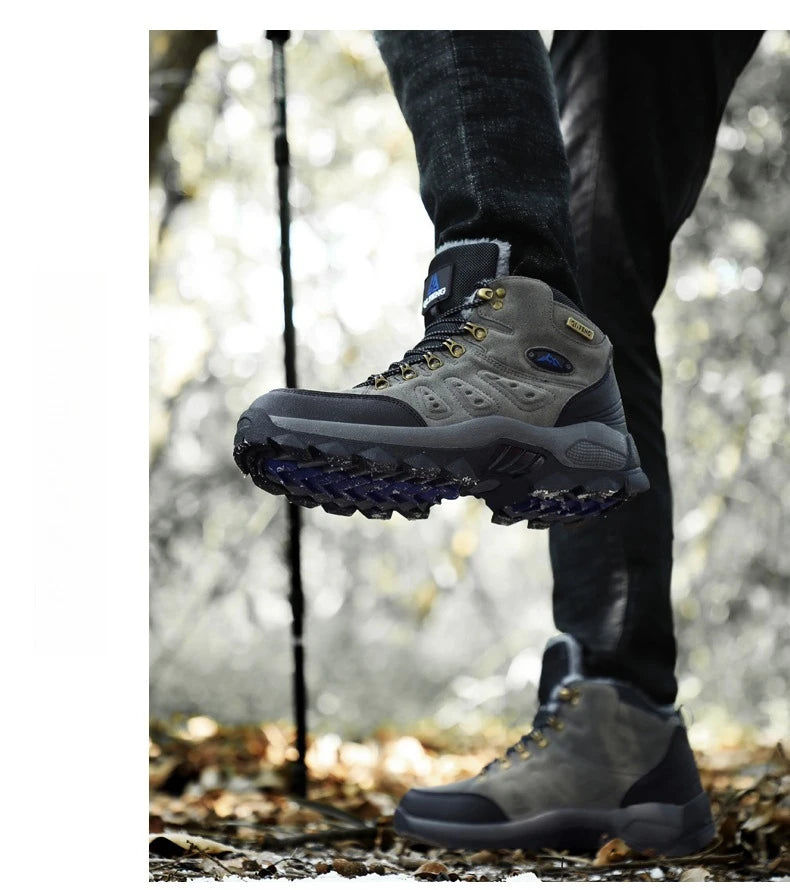 High-top Boots Men Comfortable Wear-resistant Anti-slip Breathable Hiking Boots Men Thick-soled Casual Sport Shoes Men