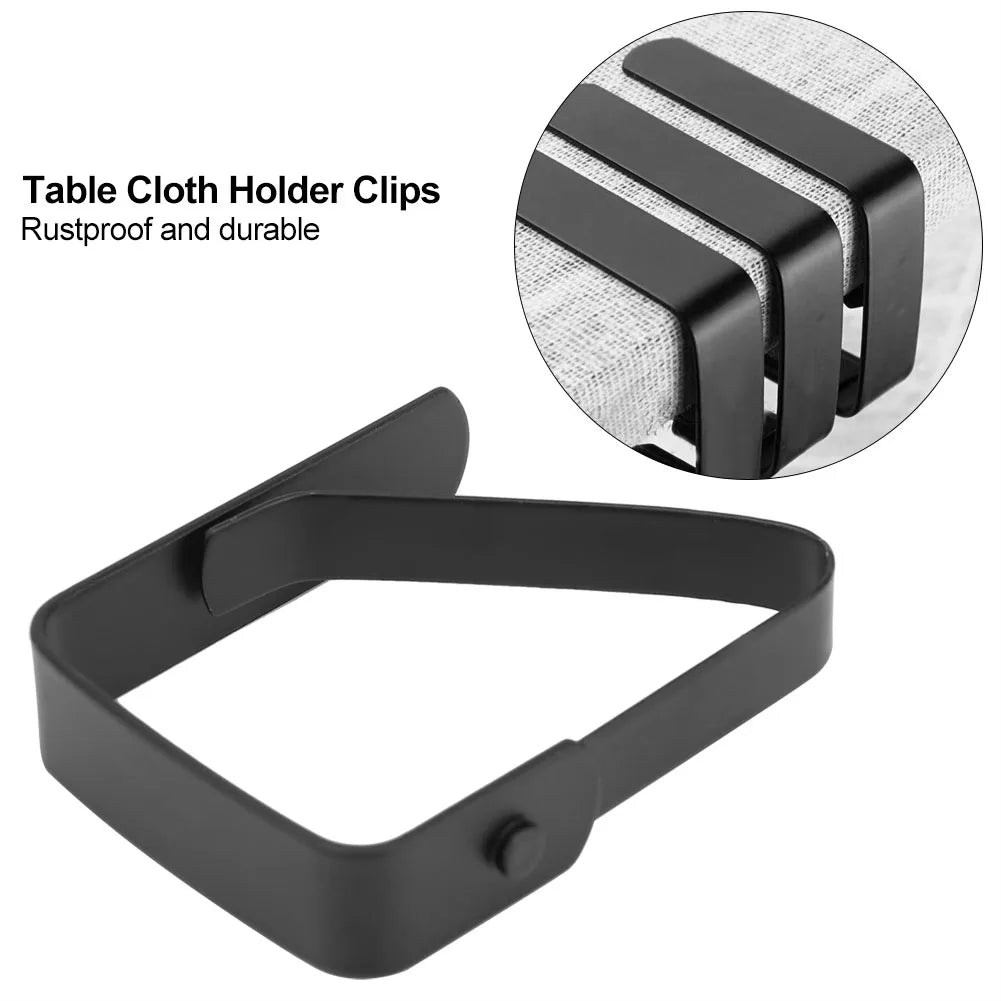 Table Cloth Clamps Large Table Cloth Cover Clips Stainless Steel Anti Slip Tablecloth Holder Clamps 5*4cm Table Cloth Clips