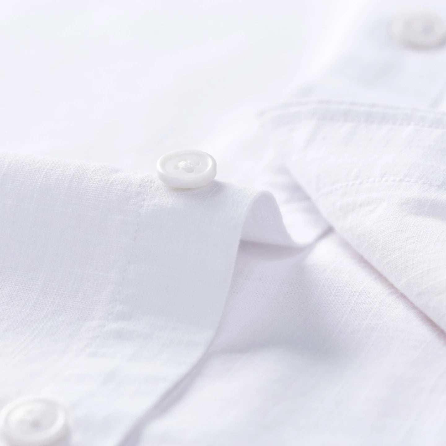 Premium Linen Long-Staple Cotton Shirt Men's Casual Long Sleeve Solid Color Breathable Slim Fit Business Social Blouse Tops
