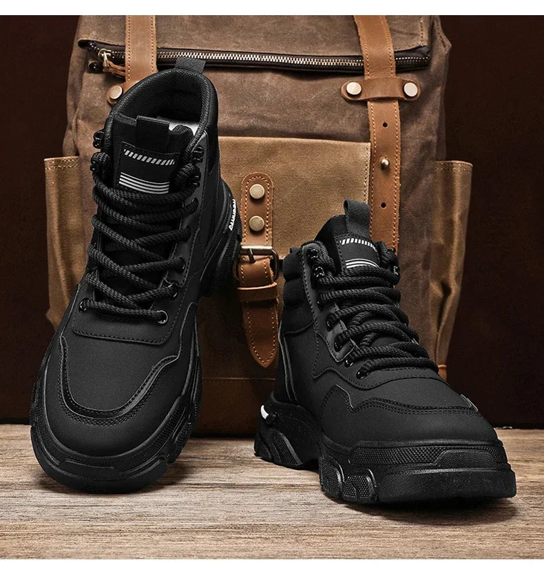 2025 autumn new breathable work boots for men, anti slip, wear-resistant, safety shoes, casual and comfortable sports shoes