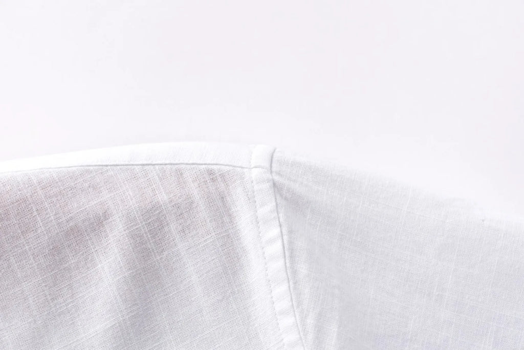Premium Linen Long-Staple Cotton Shirt Men's Casual Long Sleeve Solid Color Breathable Slim Fit Business Social Blouse Tops